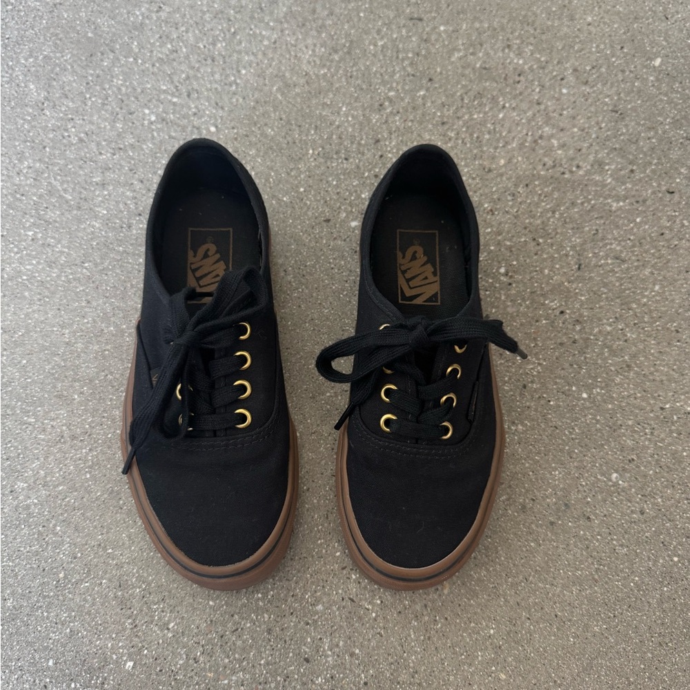 Vans Black Authentic Gum Bottoms